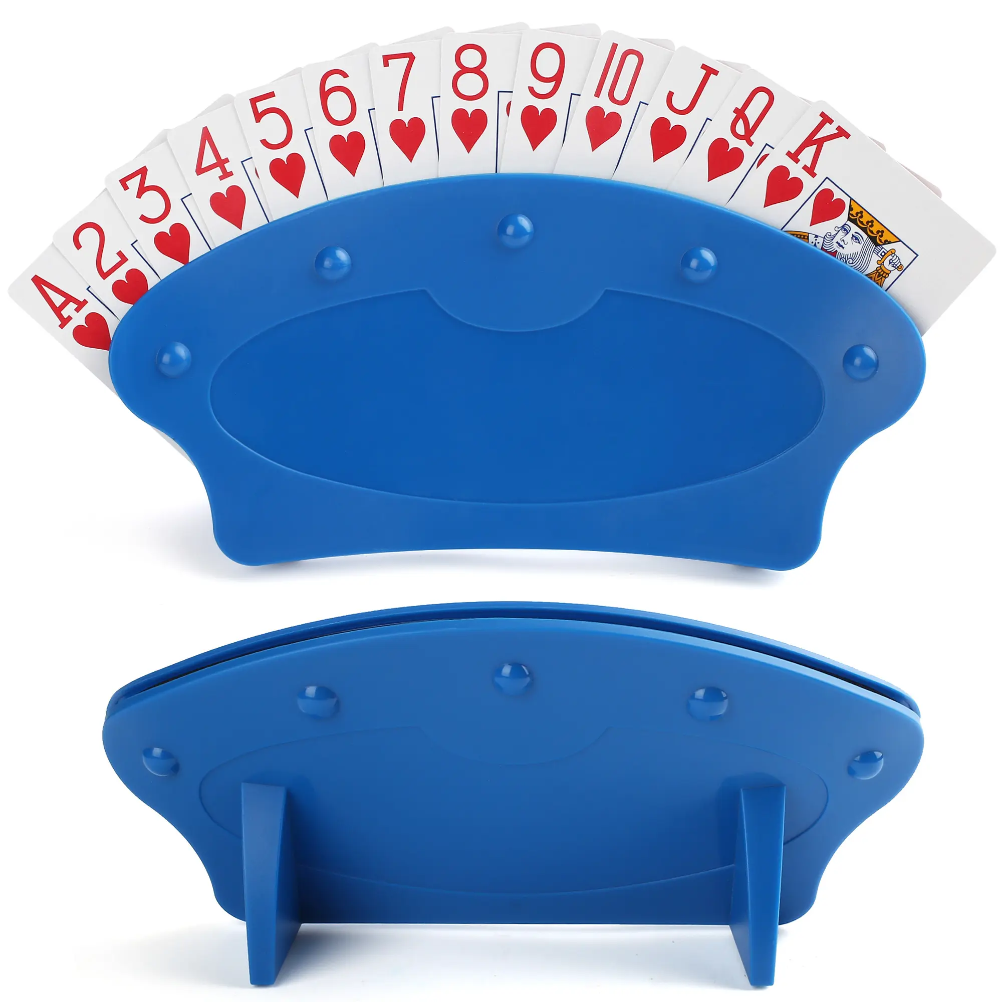 LotFancy Playing Card Holder for Adults Kids Seniors, 2 Pack, Card Holders for Playing Cards