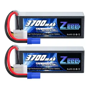 Zeee 4S Lipo Battery 3700mAh 60C 14.8V Soft Case Battery with EC5 Plug for RC Airplane Helicopter RC Boat UAV Drone FPV RC Car Truck Boat(2 Packs) Traxxas 3-Cell High-Capacity Lipo Battery rc  4x4 rc  drifting