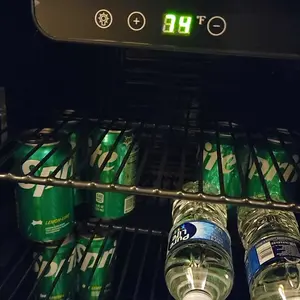 COWSAR Beverage Refrigerator and Cooler, Mini Fridge 48-130 Can, Little Cooler with Digital Display 32~61℉, Small Refrigerator with 4 Shelves for Home Office, Bedroom, Garage, Game Room, 1.3-4.4 Cu.Ft