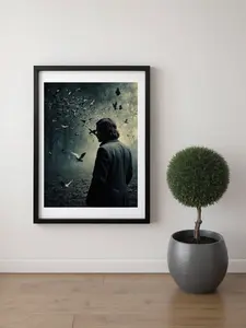 13" x 19"  High Quality Photo Print black Color Framed Picture - Freedom 5 Decoration