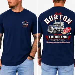 Jack Burton Trucking Vintage Graphic T-Shirt | Retro Big Rig Truck Driver Tee | Double-Sided Print