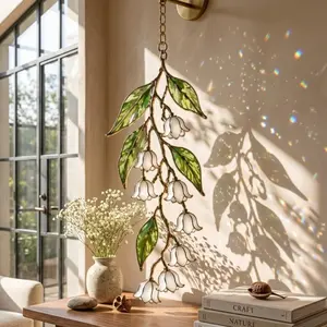 Lily of the Valley Acrylic Suncatcher – May Birth Flower Window Hanging, Mother’s Day Gift, Floral Home Decor