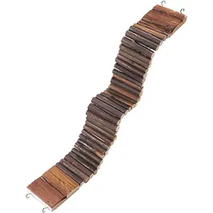 Hamster Suspension Bridge Rat Long Bendy Bridge Wooden Climbing Ladder Cage Accessories for Syrian Hamster Gerbil Mouse Rat(21.6x2.7 inch(L*W))