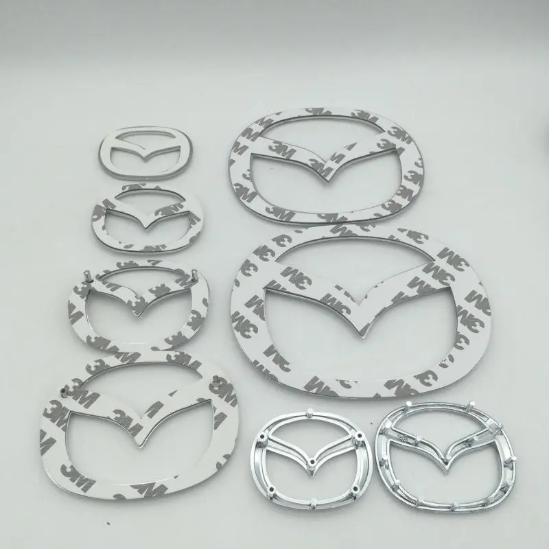 2026 New 1pcs 3D ABS for Mazda Car Front Head Hood Bonnet Emblem Rear Tail Bumper Trunk Steering Wheel Sticker Badge Decal styling For your Cars