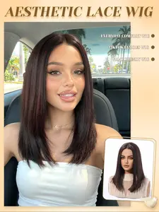 Hot Sale 13×4 HD Synthetic Lace Wig, Glueless Straight Wigs, 14 Inch Straight Hair, Soft & Realistic Hair, Heat-Resistant Synthetic Fiber, Flexible Styling, Comfortable & Breathable Cap, Daily Wear, Beginner-Friendly, Natural Looking Hair