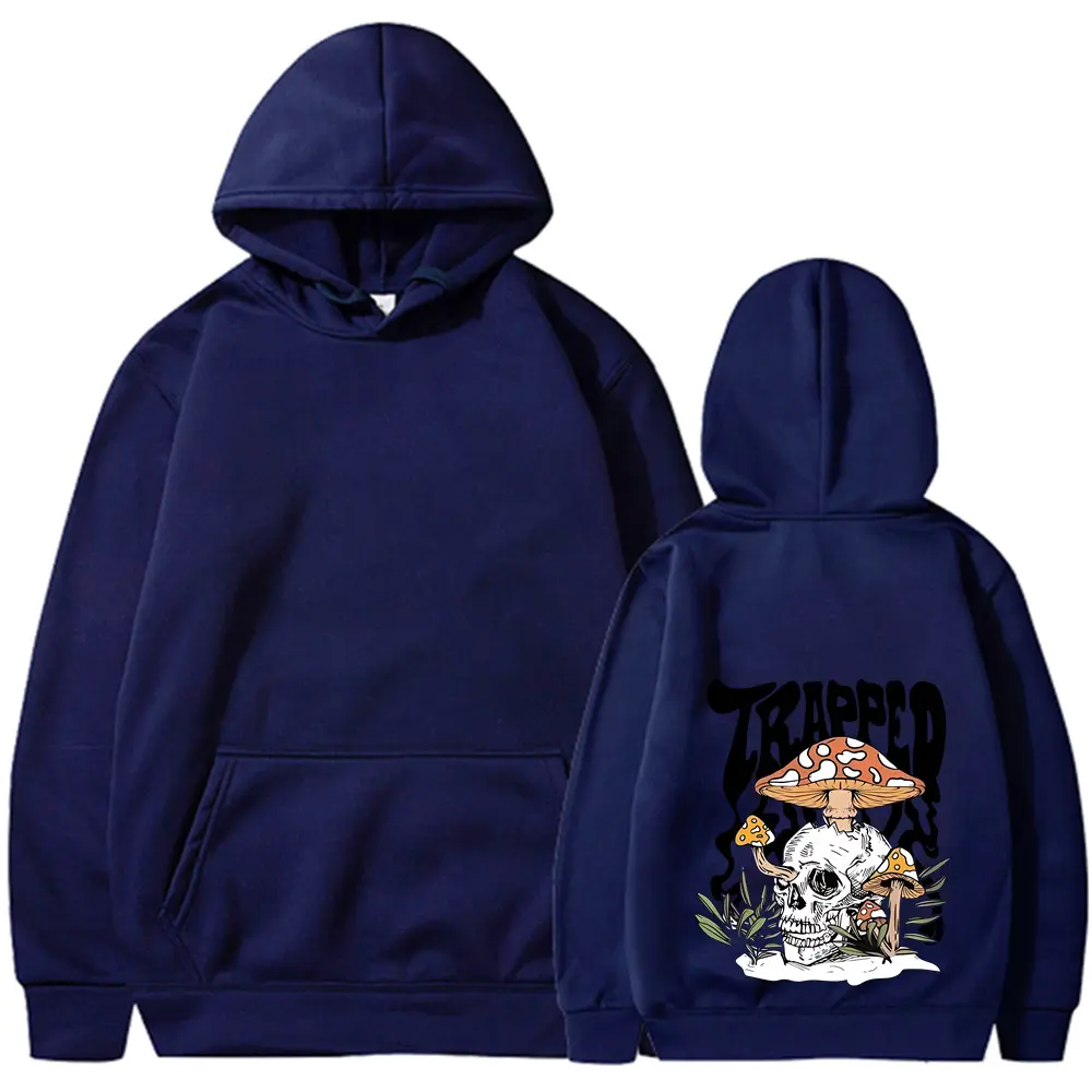 Men's Cartoon Mushroom & Skull Print Drop Shoulder Hoodie, Fashion Casual Regular Fit Drawstring Pocket Hooded Sweatshirt for Daily Holiday Outdoor Wear, Men Clothes for Fall & Winter Men's Cartoon Mushroom & Skull Print Drop Shoulder Hoodie, Fashion Casual Regular Fit Drawstring Pocket Hooded Sweatshirt for Daily Holiday Outdoor Wear, Men Clothes for Fall & Winter