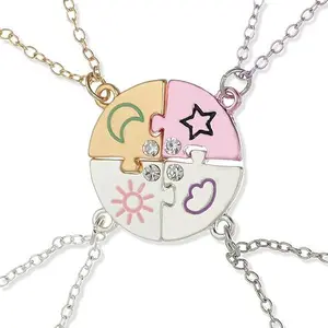 ChicBijoux S Friendship Necklace BFF Necklace for 2/3/4 Best Friend Love Heart Pendant Birthday Friendship Gifts for Friends Bestie
