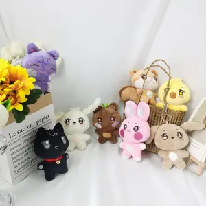 10CM Kpop Style Plush Pendant Keychain Cute Idol Doll Bag Charm Soft Stuffed Toy Accessory