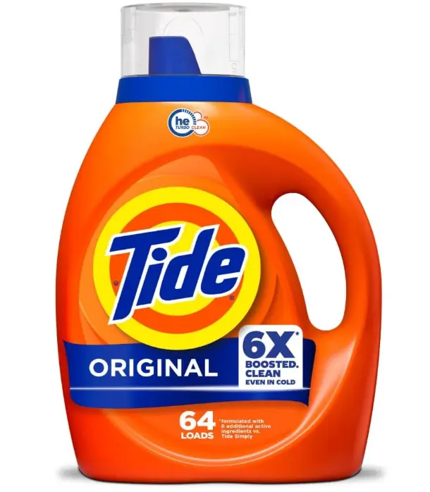 Tide Laundry Detergent Liquid, Original Scent, 64 Loads, 80 FL OZ, Works on 100% of Common Stains, Laundry Soap, Liquid Laundry Detergent
