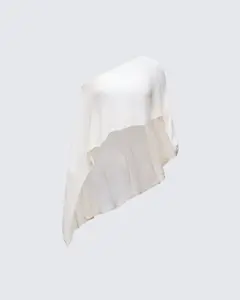 Zoella Ivory Off Shoulder Poncho