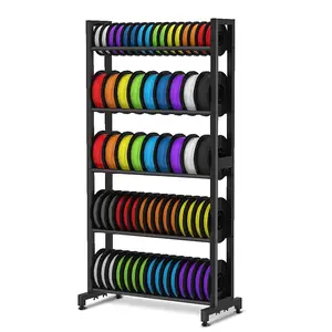 3D Printer Filament Storage Rack, Heavy-Duty 5-Tier Organizer for 3D Printing Spools, Large Capacity Holder for 3D Printing Rolls
