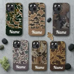 Personalized Name Camo Phone Case | Custom Name iPhone Case, Old School & Duck Hunting Camouflage | Custom Hunting Gift