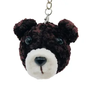 Handmade Crochet Bear Keychain, Cute Car Key Holder, Home Key Decoration Ornament, Perfect Gift Idea, Decorative Accessory