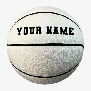 Hammet Customized White Basketball Size 29.5" or 28.5", Personalized with Custom Name, Great Basketball Gift for All Ages