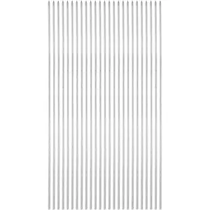 25pcs Metal Kebob Skewers 33cm x 3mm Stainless Steel Round Sticks Reusable BBQ Barbecue Skewers Outdoor Grill Grilling Stick for Meat Shrimp Fruit Vegetables