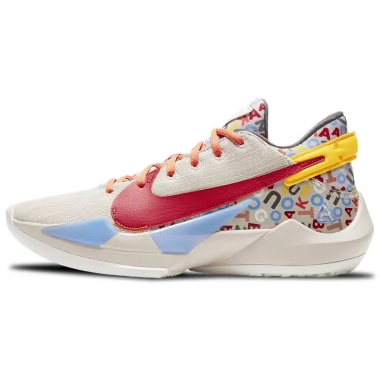 Nike Zoom Freak 2 Alphabet Cushioned Durable Low Top Basketball Shoes Unisex CW3162-001