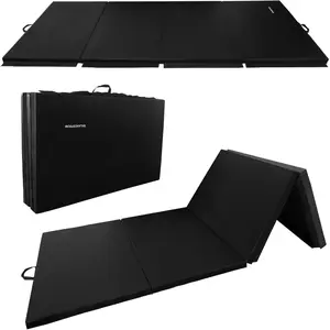 Folding Exercise Aerobics Mat, 4'x8'x2" Extra Thick High Density Gymnastics Mat, Anti Tear Exercise Aerobics Mats for MMA, Stretching, Cheerleading Martial Arts, Gymnastic