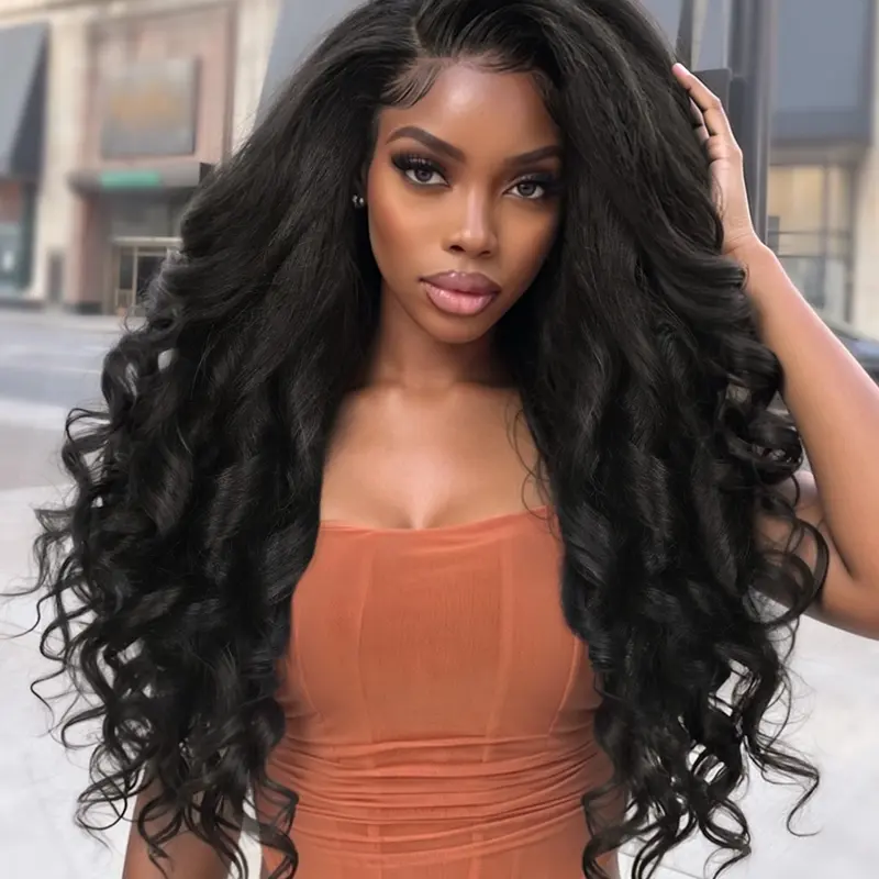 Yaki Wavy Flip Curls V Part Wig, 26'' Fluffy Half Wig, Natural Glueless, Heat Safe Synthetic, Daily and Party Use, Synthetic Hair Wig