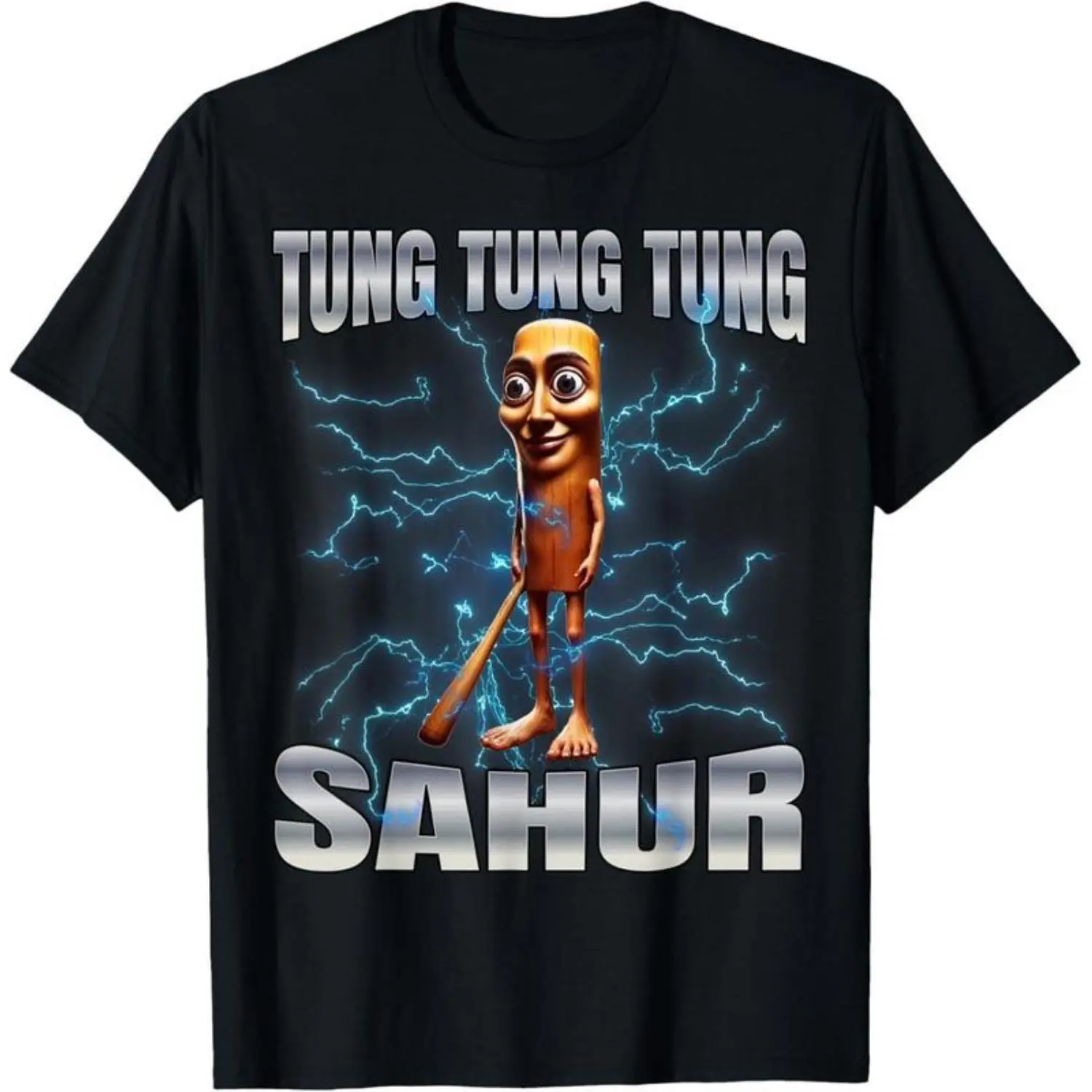Unisex 100 Percent Cotton Graphic Tee Featuring Tung Tung Tung Sahur Theme for Women