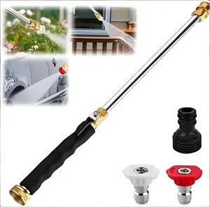 High Pressure Jet Nozzle Power Washer for Garden Hose Includes 2 High-Pressure Nozzles and Quick Connectors | Hydro Jet High Pressure Washer Tools Hose Pressure Cleaner for Car, Patio, Driveway, Deck Cleaning