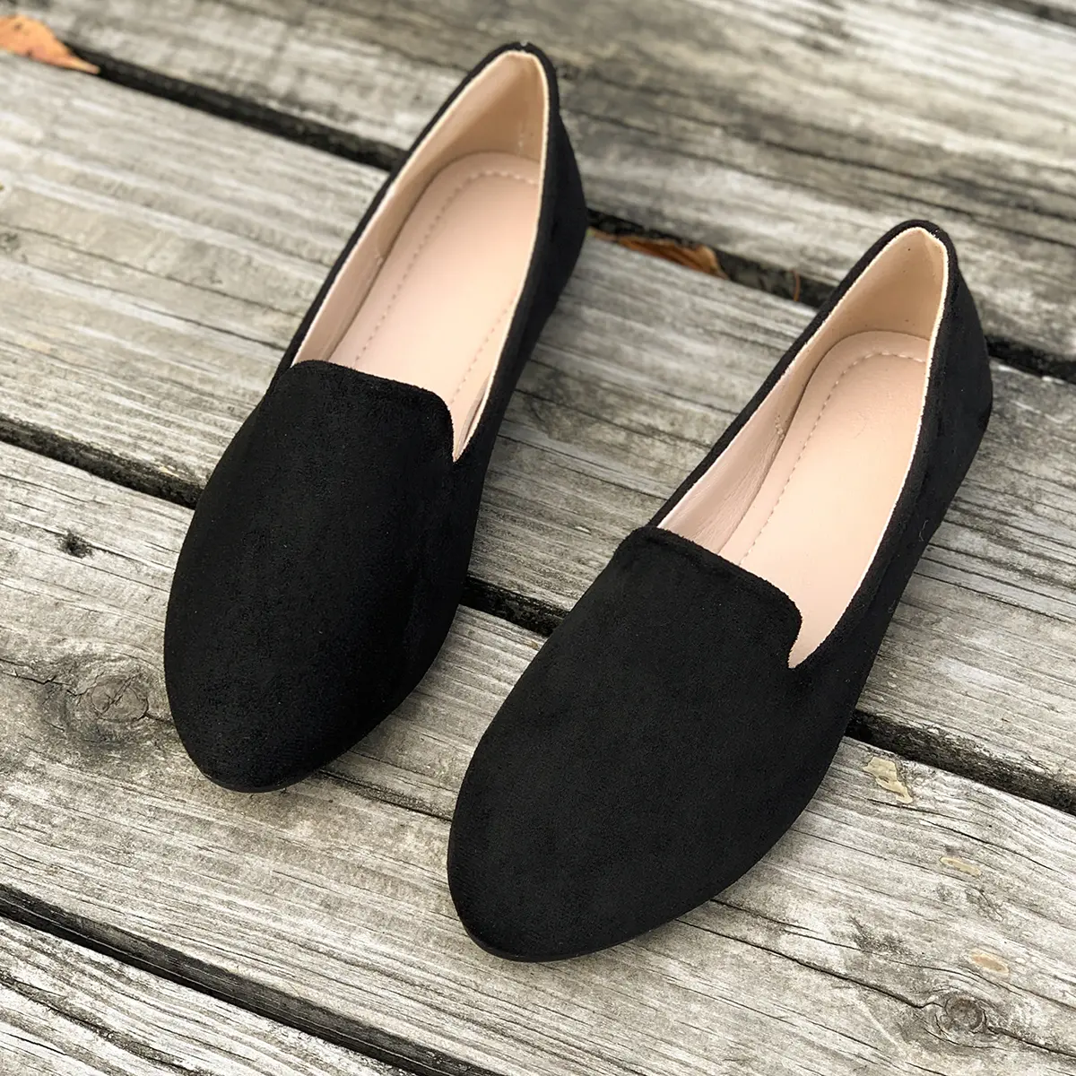 Women's Elegant Solid Color Round Toe Flats, Comfortable Rubber Walking Footwear for Sports & Outdoor Activities, Walking Shoes, Solid Color Flats, Women's Shoes, Design, Lightweight, Daily Wear, Shoes For Women
