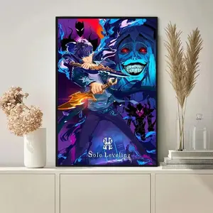 [Sale up to 30%] + [FREE SHIP] + [NO FRAME] Solo Leveling Korean Pop Anime Cool Colorful Posters, Game Room Home Decor Artistic Print Photo, Gifts Paintings Decoration Idea Wall Art