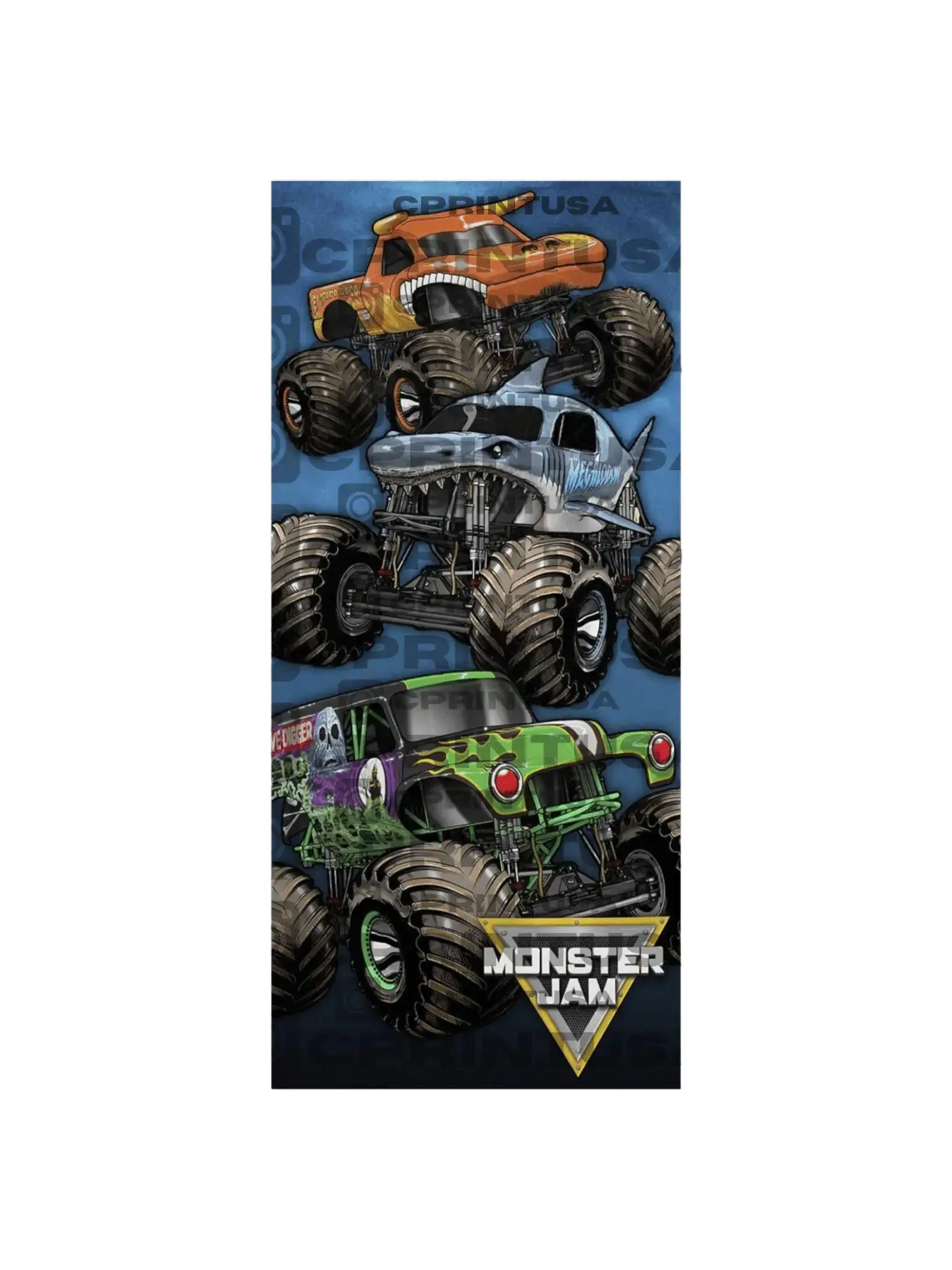 Monster Jam Thematic Master Product Backdrop - High-Def Printing Event Decor, Party Supplies for Celebrations, Home Supplies for Party Guests, Banners