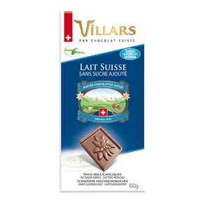 Villars Milk Chocolate Bar 100g Chocolate Food without Sugar Added Chocolate Trans Fat Free