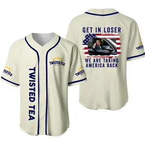 Twisted Tea Trump Get In Loser We Are Taking American Back Baseball Jersey Shirt, Baseball Jersey Uniform Short Sleeve Baseball Top