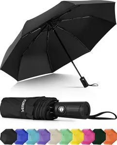 Windproof Travel Umbrella, Automatic Umbrellas for Rain, Portable & Compact Umbrellas for Backpack, Strong UV for Protection, Folding Small Sun Umbrella for Car, Walking