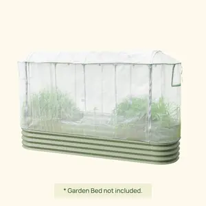 Vego garden Frost Greenhouse Cover for 2.0' x 6.5' (6 in 1) Garden Bed, All-Weather Plant Cover with Zipper, Extends Growing Season, Protects from Frost, Rain, Wind & Hail(No Frame)