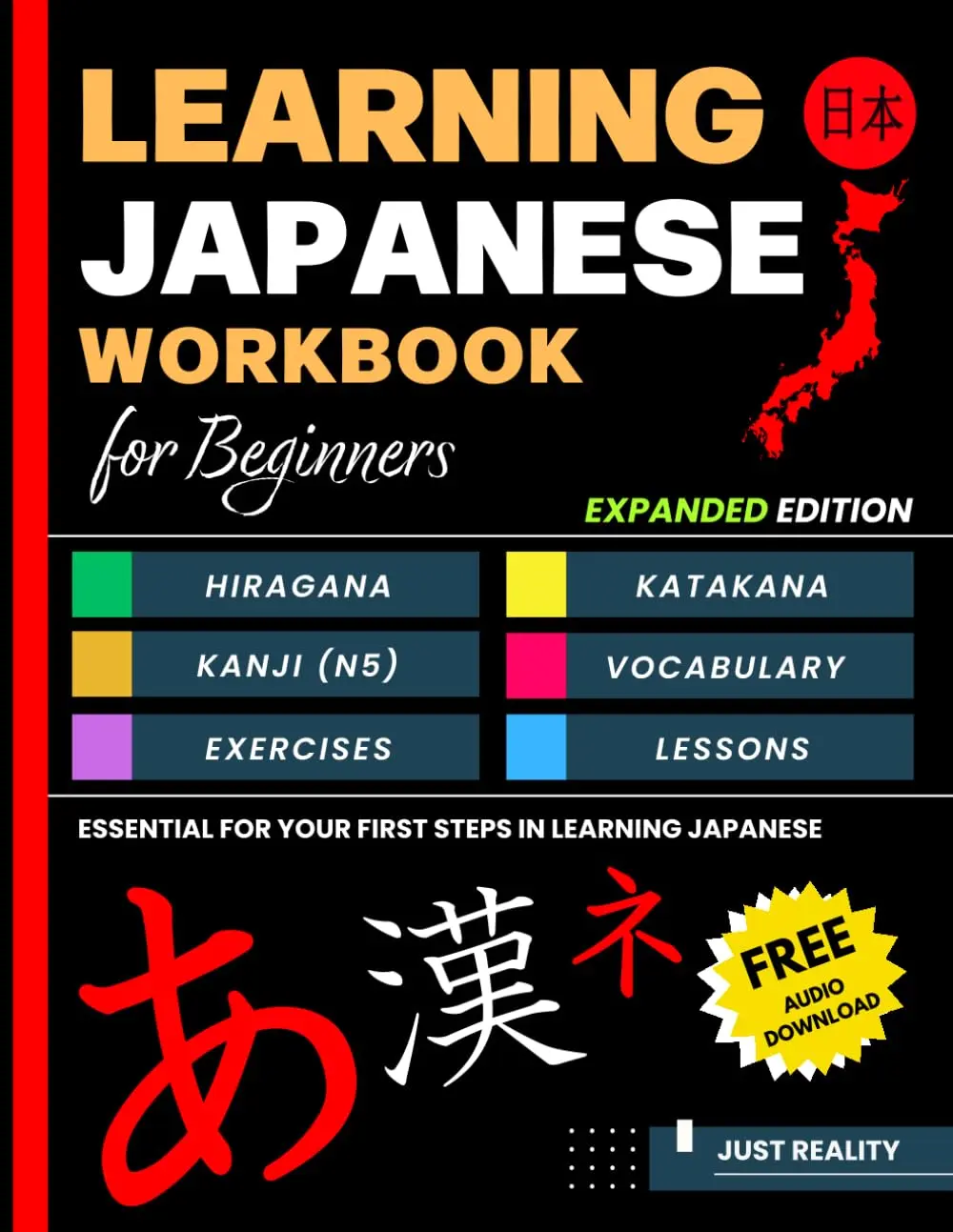 Learning Japanese Workbook for Beginners: Hiragana Katakana And Kanji ...