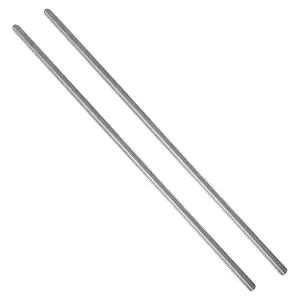 2 Packs 304 Stainless Steel 3/8"-16 Thread Fully Threaded Rods, 12" Length, Right Hand Threads