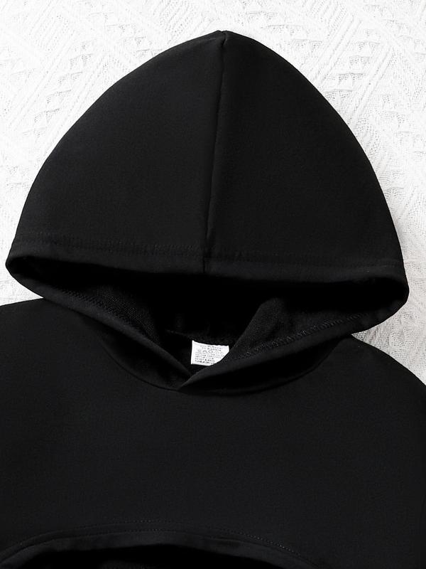 Three-Piece Set Girl's Plain Asymmetrical Hem Crop Hoodie & Crop Tank Top & Camo Print Elastic Waist Sweatpants Set, Casual Drop Shoulder Hooded Sweatshirt & Tank Top & Jogger Pants for Spring & Fall, Kids Clothes for Daily Wear, Grunge Girl Outfits