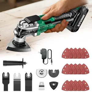 KIMO 20V Cordless Oscillating Multi-Tool Kit | 26Pcs Accessories 21000 OPM 6 Variable Speed 3° Oscillating Angle | Battery Powered Multi Tool for Wood Cutting Nailing Scraping Sanding Home Improvement & DIY Projects