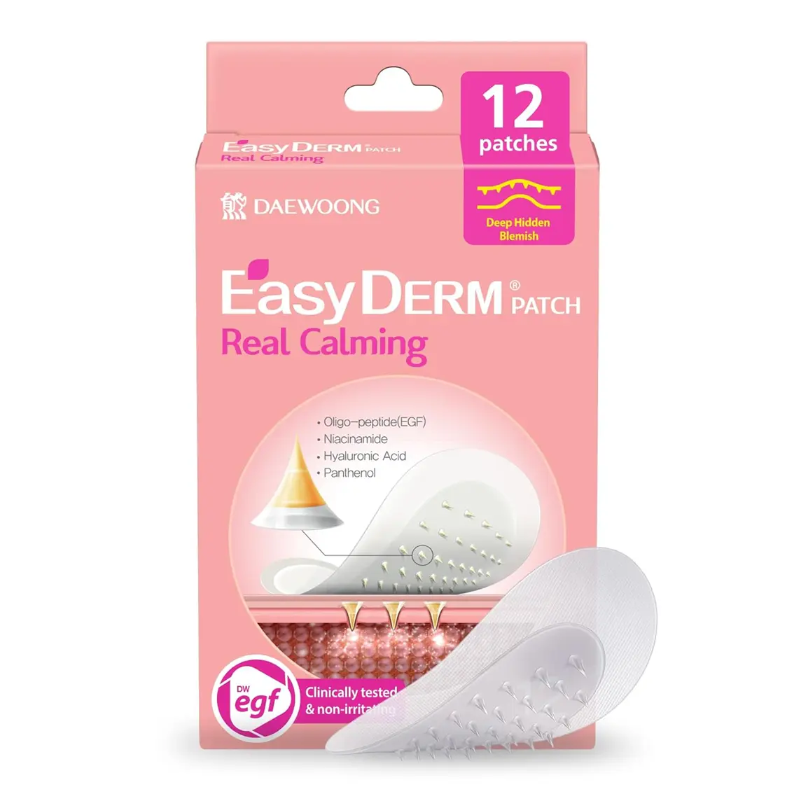[EasyDerm] Medically Proven Pimple Patches | Real Calming Patches K-beauty 12 Counts | Gentle Pimple Acne Remover