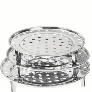 Stainless Steel Steamer Rack, Multi-Layer Round Steamer Insert with Can Holder, Perfect for Home Kitchen Cookware Storage Pots