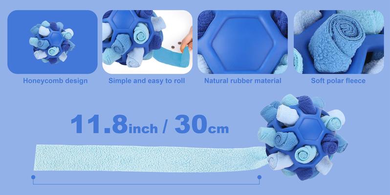 Gift for Pets, Dog Snuffle Ball Toy - Calming Puzzle Game for Small Dogs, Slow Feeder Snack Dispenser, Anxiety Relief & Mental Stimulation, Velvet Scented Hide & Seek Treat Ball,Ball Puzzle, Native Hidden Toy, Pet Snuffle Ball,