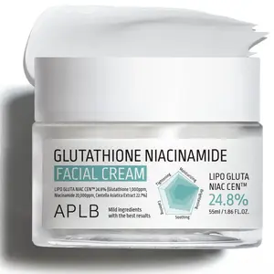 APLB Glutathione Niacinamide Facial Cream 24.8% LIPO GLUTA Niacinamide 1.86 FL.OZ/Korean Moisturizing Skin with Improved Elasticity & Texture Moisturizer