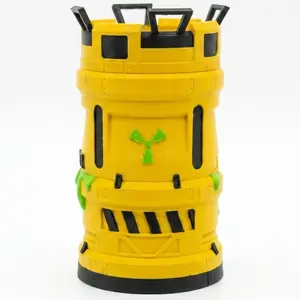 3D Printed Toxic Waste Can Holder / Desk Decor - Multiple Colors and Sizes
