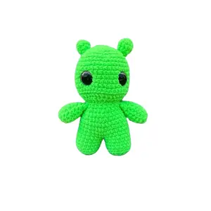 Handmade Crochet Small Neon Green Alien - Adorable Handcrafted Soft Toy with Unique Design