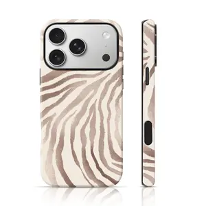 Watercolor Zebra Design Phone Case Double-Layer TPU Shockproof for iPhone 17 Pro Max/16 Pro Max /15Pro Max 15/14/13/12 & Samsung S26 /S25Ultra Trendy Personalized Phone Case