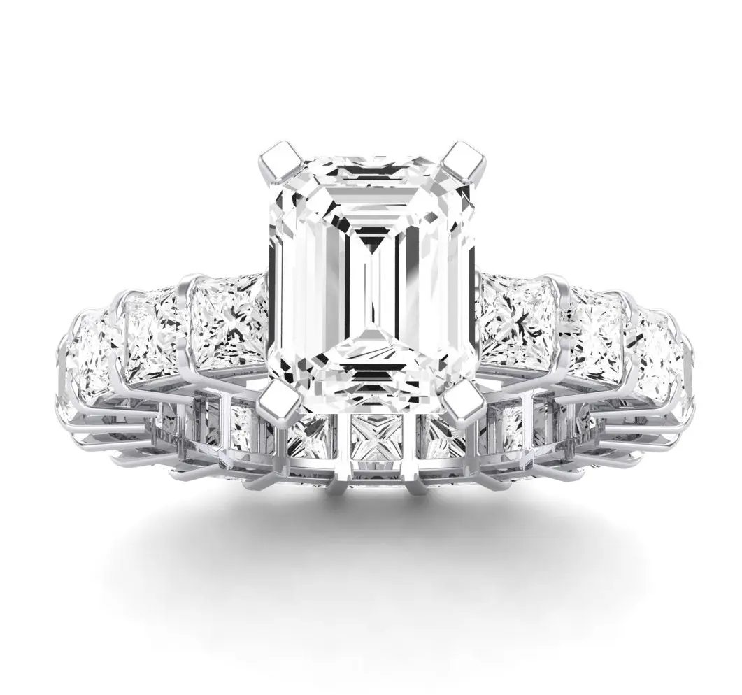 Kalina - Emerald Moissanite Engagement Ring