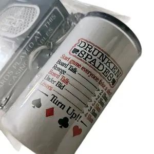 Spades Shots Gift Set for the Perfect Party - Drinkware Stainless Steel Tumbler Reusable Reuse Cup Beverage