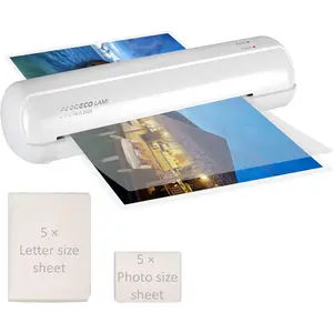 9-Inch Laminator, 3-5 Mil, Thermal Laminating Machine with 10 Sheets, Jam Release Lever, 30-Min Auto Shut-Off, One-Touch Easy Operation, Compact for Home, Office, and School
