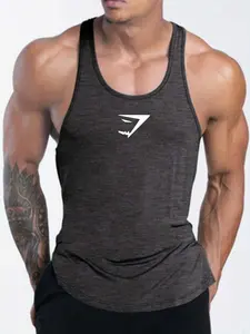 Viral Athletic Stringer Tank Top | Quick Dry Curved Hem Fitness Vest | TikTok Trendy Gym Outfit for Guys