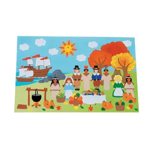 DIY Giant Thanksgiving Sticker Scenes - 12 Pc.
