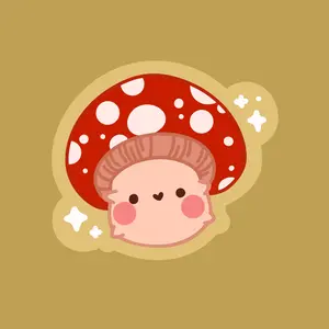 Mini mushroom sticker