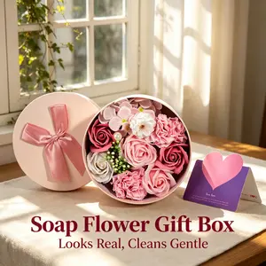 Father's Day Gift Box, Graduation Season Soap Flower Bath Bombs, Preserved Rose Artificial Flowers, Carnations, Valentine's Birthday Gifts