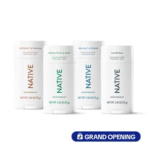NATIVE Aluminum-Free Deodorant Stick Discovery Set – 4-Pack, 2.65 oz, 72HR Odor Protection